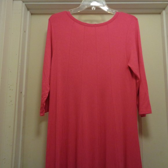 BARBIECORE HOT TOUCH HOT PINK JERSEY MIDI DRESS M - Picture 6 of 9